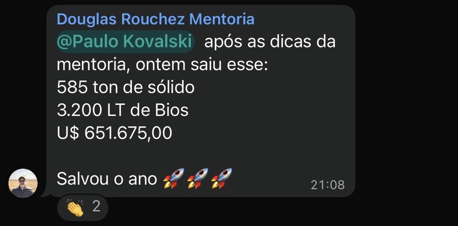 Resultado de mentorado Sales Agro