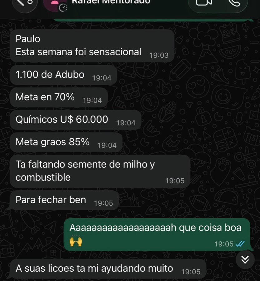 Resultado de mentorado Sales Agro